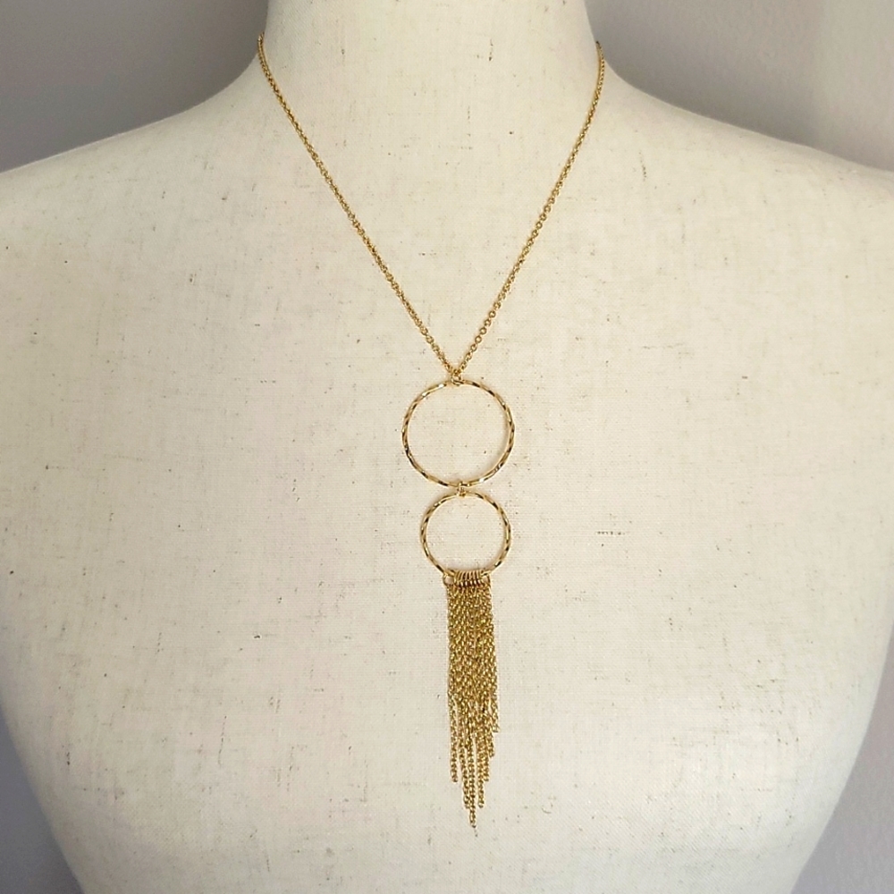 Gold Plated Hoop Necklace